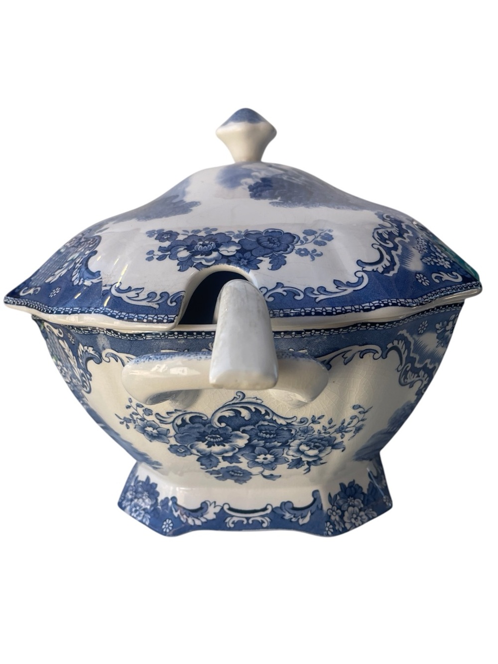 Vintage Johnson Bros "Old Britain Castles" Blue Ironstone Tureen Set- England - Picture 4 of 10